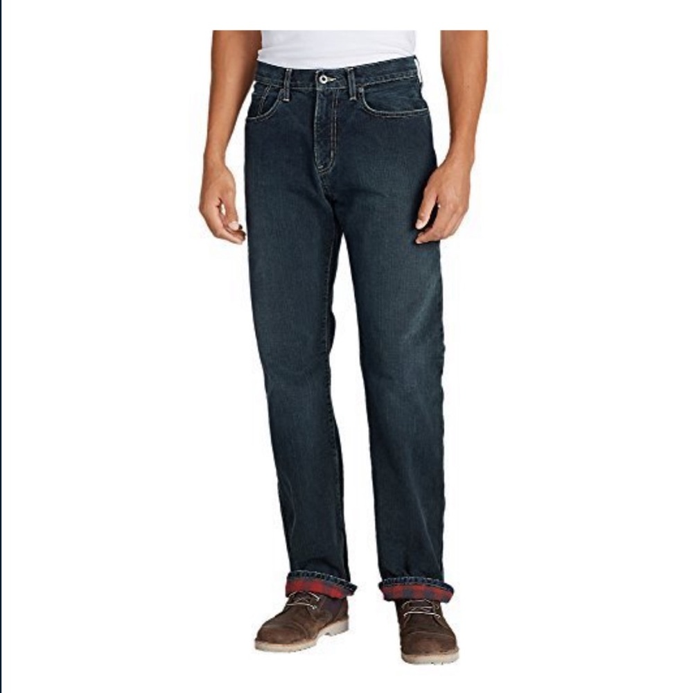 Eddie Bauer Men’s Flannel-Lined Jean Relaxed Fit